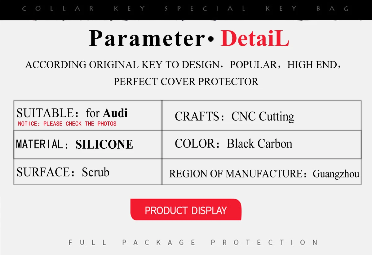 Keyforkess custodia a 3 pulsanti in Silicone morbido con telecomando in Silicone per Audi A3 8L 8P A4 B6 B7 B8 A6 C5 C6 4F RS3 Q3 Q7 TT - H796c8db0d72149a3b46d179f2d3a6ec5c