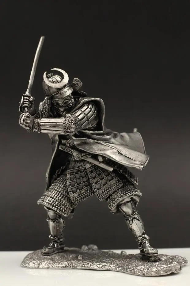 1:18 Масштаб 90 мм оловянный Металл броня самурайская Статуэтка фигурка японский азучи-момояма Warring Hegemon DIY сборка статическая модель