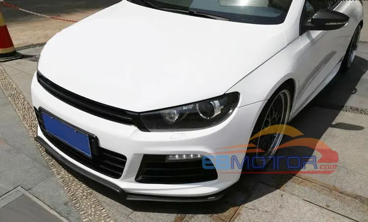 Real carbon fiber front lip spoiler for VW Scirocco R bumper 2009-2014  V057