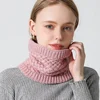 Women Winter Solid Knitted Scarf Set Snood Neck Beanie Hat Easy Scarves Cashmere Warm Fur Cap Wool Collars Scarfs for Kid Men ► Photo 3/6