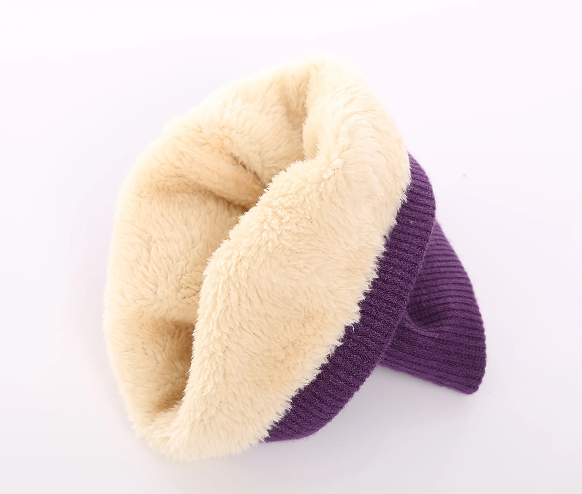 Autumn and winter hot sale of the new European and American style pure color knitted wool neck warm cover head and hat dual use