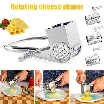 

New H Multifunctional Stainless Steel Cheese Grater Hand-cranked Grater Cutter Kitchen Tool or Cheese Grater with 3 Reel SMD66