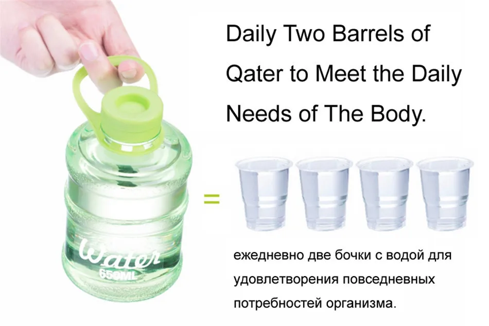 Creative Mini Bucket Water Bottle Barreled Water Dispenser Bottles Readily Creative Bucket Traveling Sports Plastic Cute Kettle  (2)