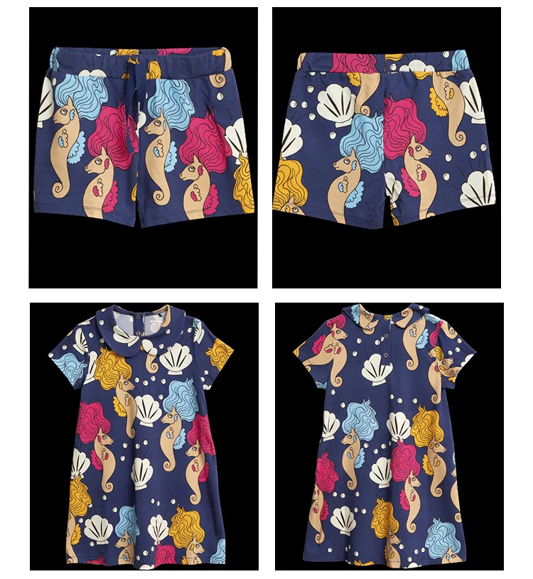 IN STOCK Spring and Summer New Mr with The Series Full of Printed Hippocampus Full Printed Shirt T-shirt