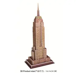 3D головоломка Америка Нью-Йорк Эмпайр Стэйт Строительная модель всемирно известные современные архитектурные образовательные игрушки