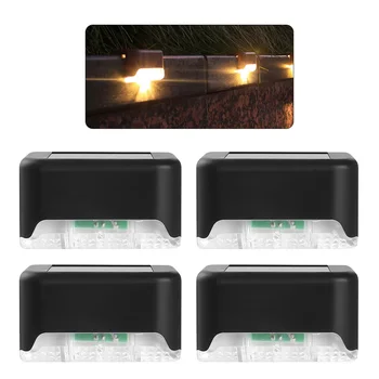 

4PCS LED Solar Path Stair Light Outdoor Garden Yard Fence Wall Light Wall Landscape Lamp Energy-efficient Driveway Fence Light s