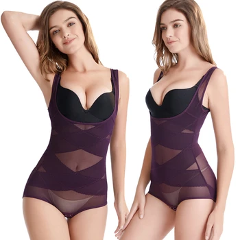 

Summer Thin Breathable And Body Shaping Clothes With Belly Lifting Hip Raising Mesh Tights Row Buttons And Crotch Design