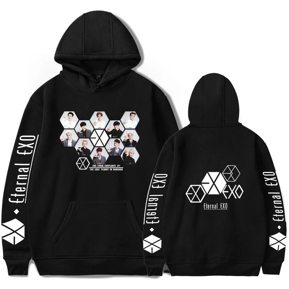 Новое поступление EXO PLANET#5 толстовки для мужчин Повседневный пуловер уличная Толстовка Sudadera Hombre мужской EXO PLANET#5 толстовка мужские топы