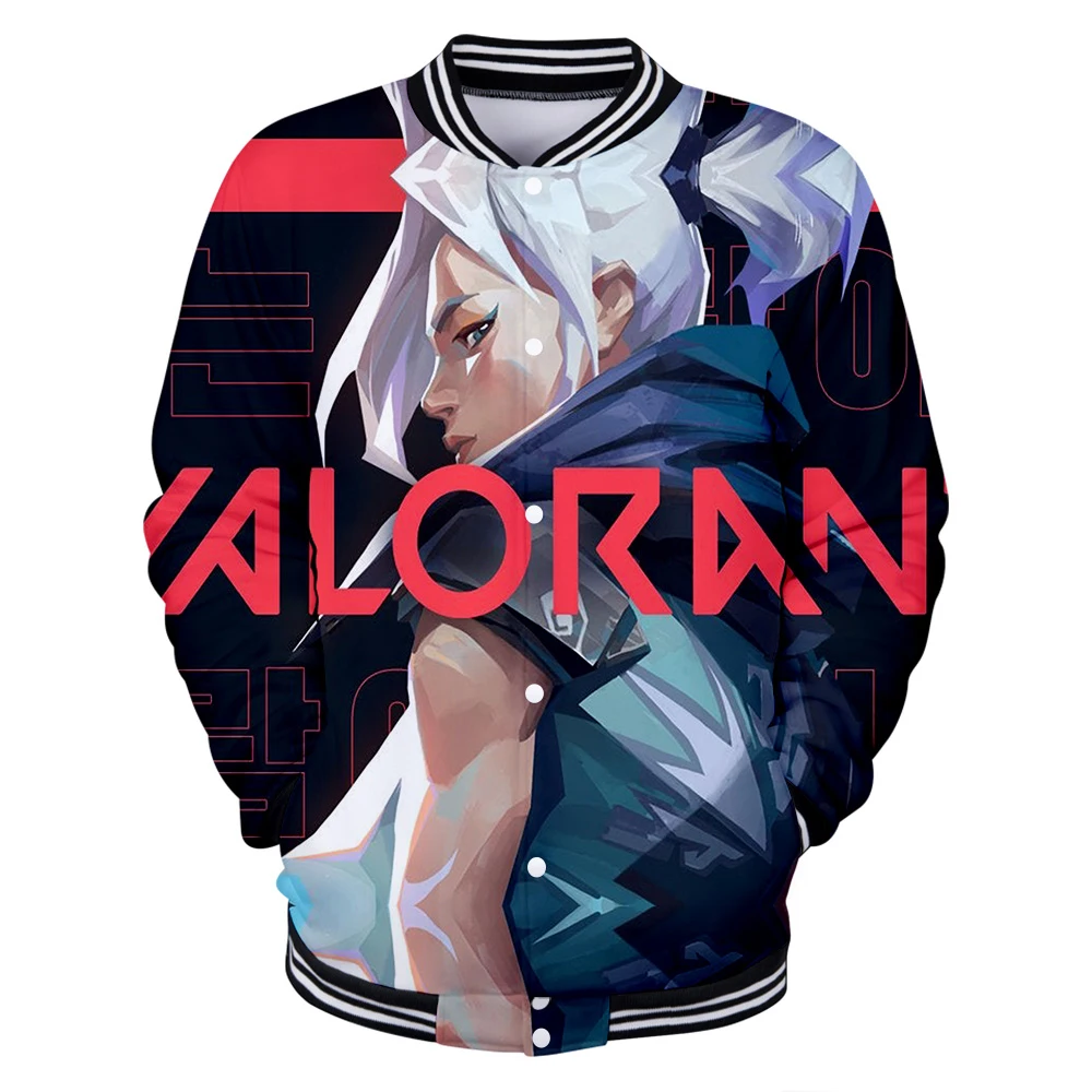 2020 VALORANT 3D print Popular Anime Man Coats Advanced Tech VALORANT Sweatshirt Costumes Hipster Casual Man Jacket Bomber