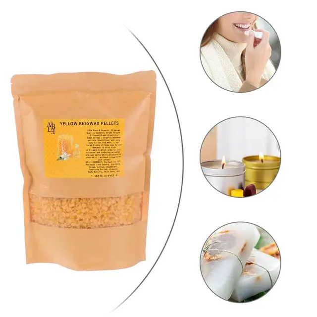 450g/bag Safe Eco-friendly Beeswax Pellets Diy Homemade Candle Wax Pellets  Natural Beeswax Diy Homemade Candle Wax Granules - Wax - AliExpress