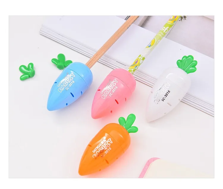 Creative Stationery Cartoon Simple Hipster Carrot Pencil Sharpener Students Learning Supplies Prizes Manufacturers Direct Sellin