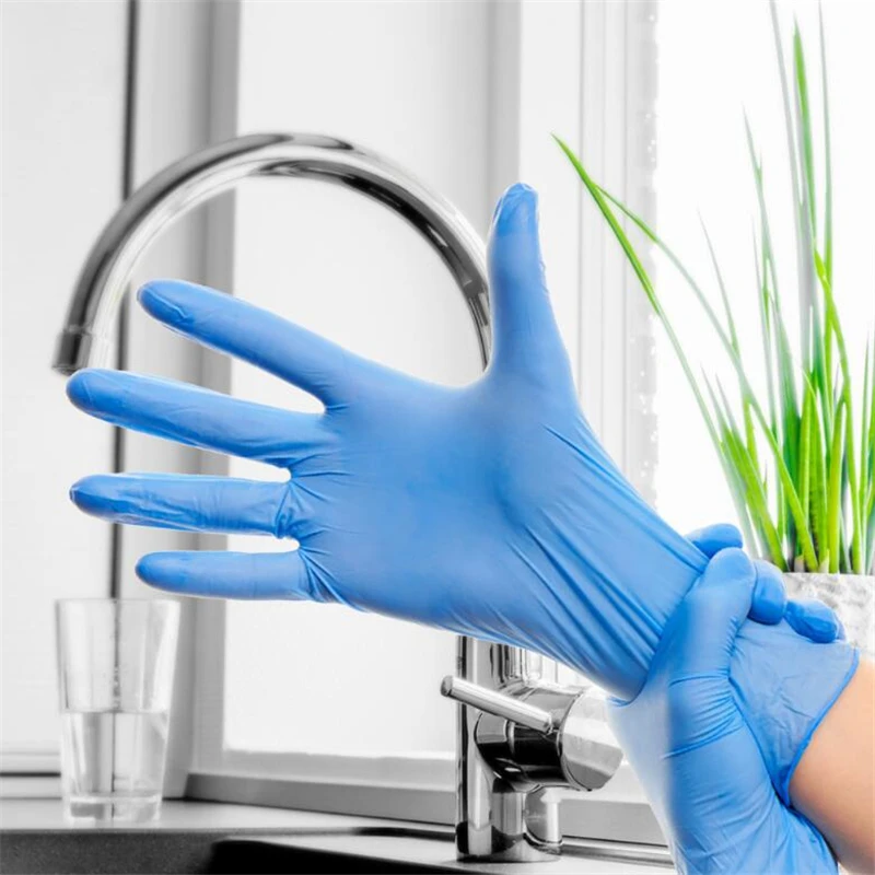 

100pcs Disposable Gloves Rubber Cleaning Nitrile Glove For Dishwashing/Kitchen/Garden Examination Laboratory House gloves latex