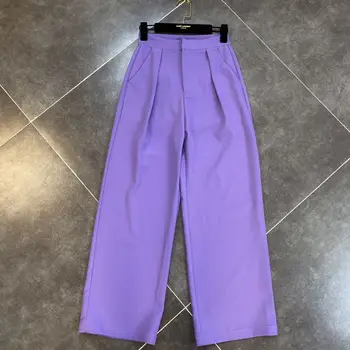 

Korean Style Straight Pants Women Straight 2020 Spring And Summer New Thin High Waist Casual Women Pants