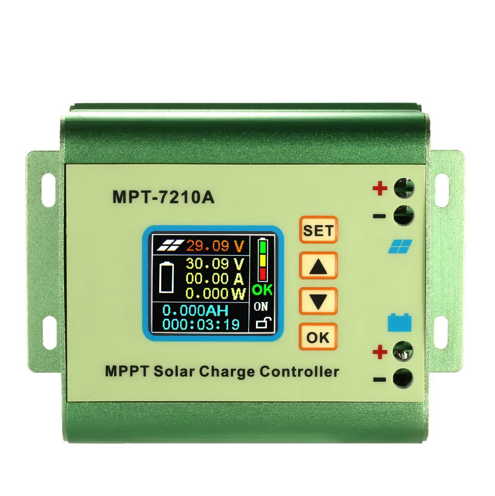 

Hot New MPPT Solar Charge Controller Solar Panel Regulator MPPT LCD Display 24/36/48/60/72V 10A Compatible DC-DC Boost Charge Fu