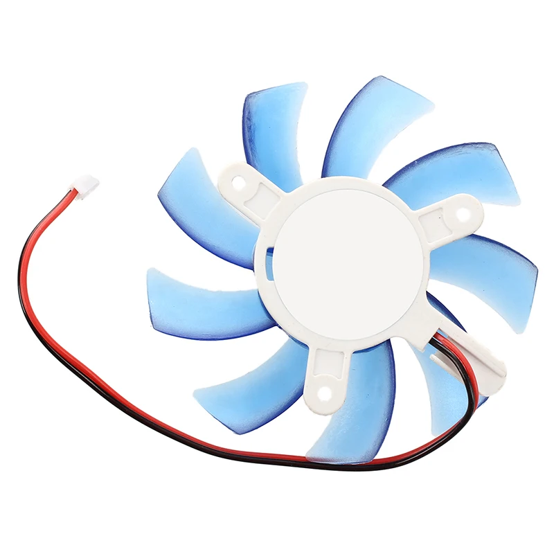 

75mm 12VDC Blue Plastic VGA Video Card Cooling Fan Cooler for Computer