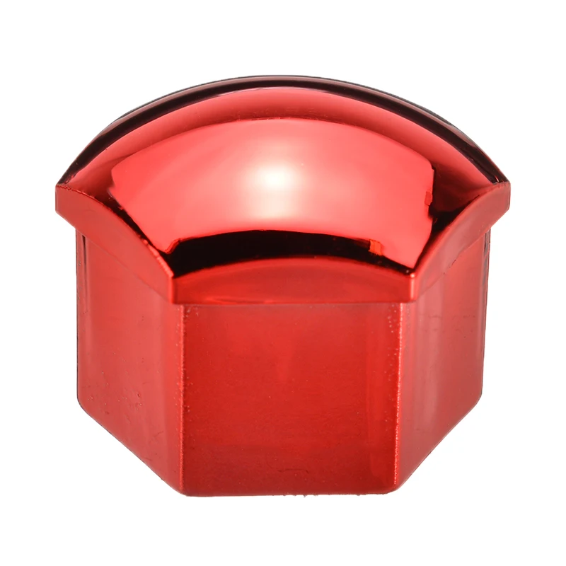 20pcs/set Red Universal 17mm Wheel Nut Bolt Cover Cap with 2 Removal Tool Set Exterior Decoration Protecting Bolt Rims