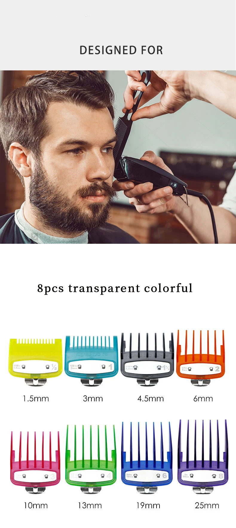 universal hair clipper cutting comb cover, barber shop trimmer protective gear accessory limit comb hairdressing tool