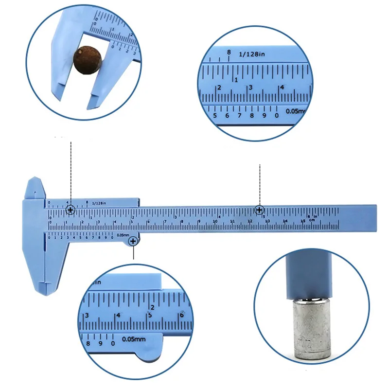 1 шт. 150 мм мини пластиковый штангенциркуль Калибр раздвижной измерительный инструмент линейка-микрометр мини-линейка для студентов сделай сам