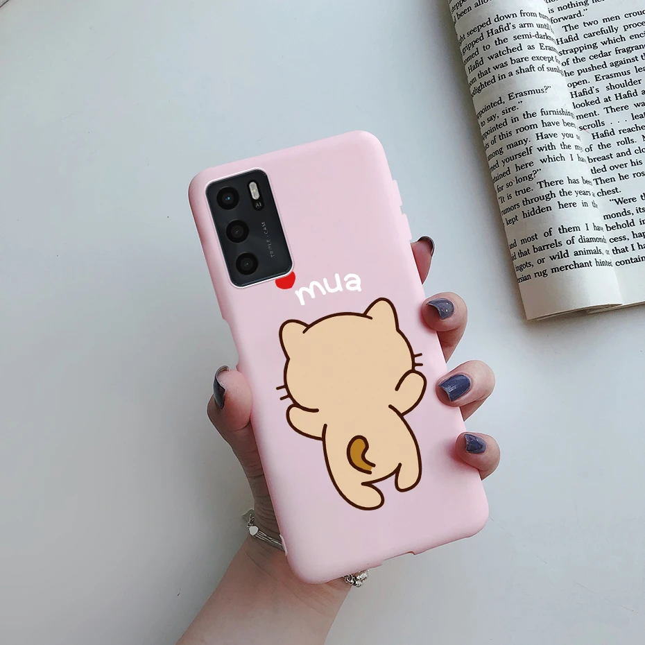 cases for oppo black For Oppo A16s a16 Case 6.52'' Cute Painted Soft Silicone Back Cover for OPPO A16 2021 A 16 S Phone Cases Shockproof Fundas Coque a cases for oppo phones