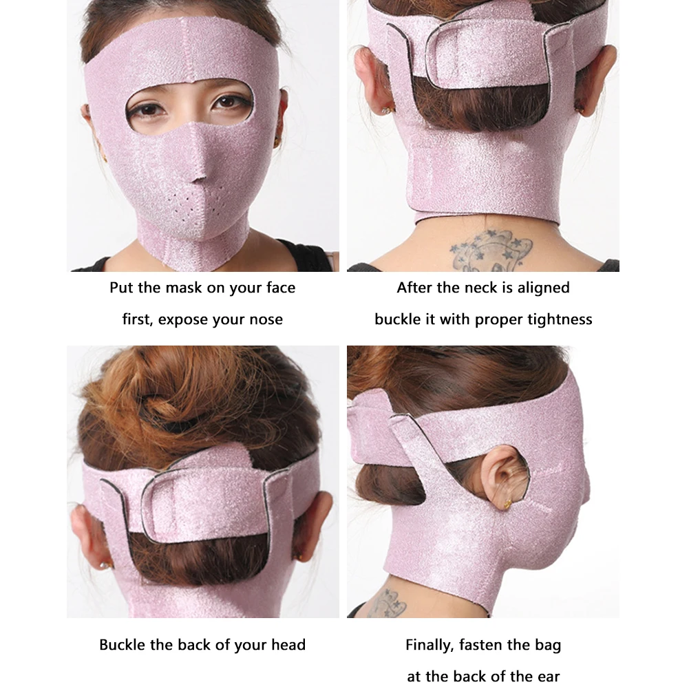 Home Orthodontic Facial Lifting Face Slimming Mask Belt Shaper Tightening Full Adjustable Massage Relaxtion Thin Cheek Bandage