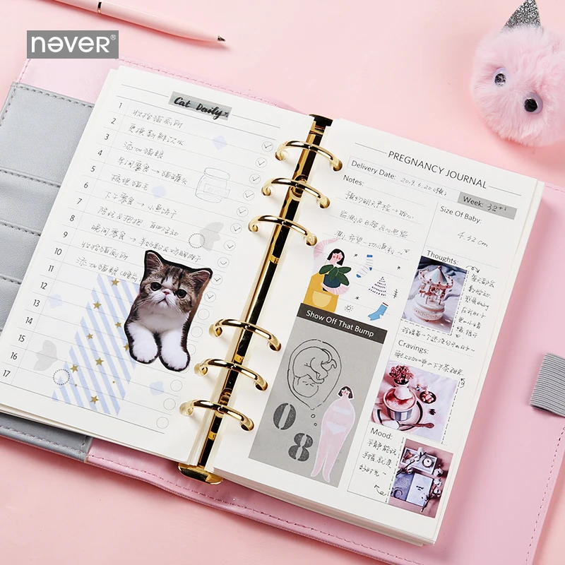Never Cute Kitty Cat Spiral Notebook Korean Diary A6 Planner Organizer Grid Dotted Filler Paper Student Girls Gift Stationery Never Cute Kitty Cat Spiral Notebook Korean Diary A6 Planner Organizer Grid Dotted Filler Paper Student Girls Gift Stationery