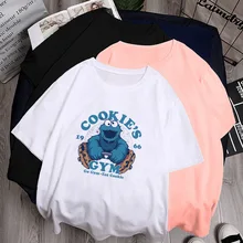 2020 women t-shirt cookie short sleeve summer T-shirt women's Clothing bottomed Fashion Top tees sesame shirts Couple shirt