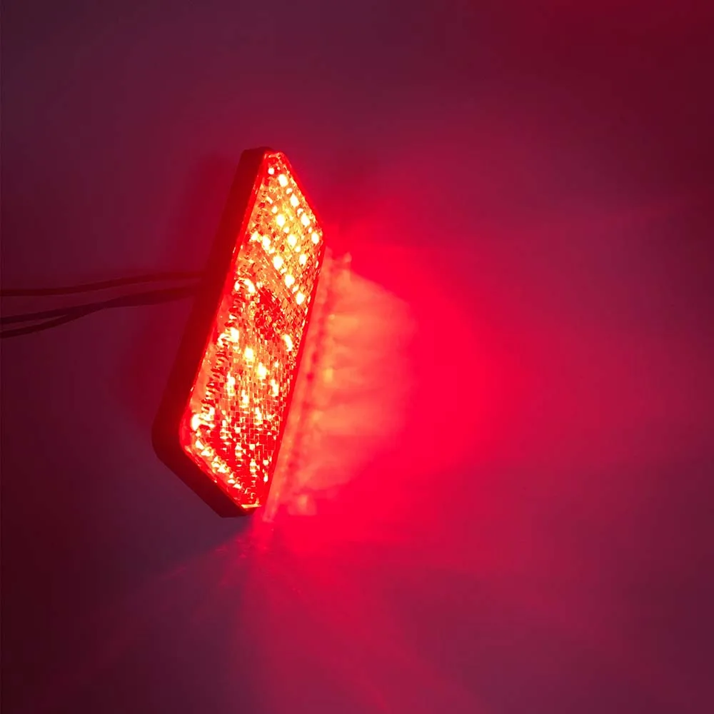 Универсальный мотоциклетный сигнал сигнальная лампа отражатель задний тормоз 24 светодиодный автомобиль/ATV светодиодные отражатели/Грузовик Боковые предупреждающие огни 3 цвета