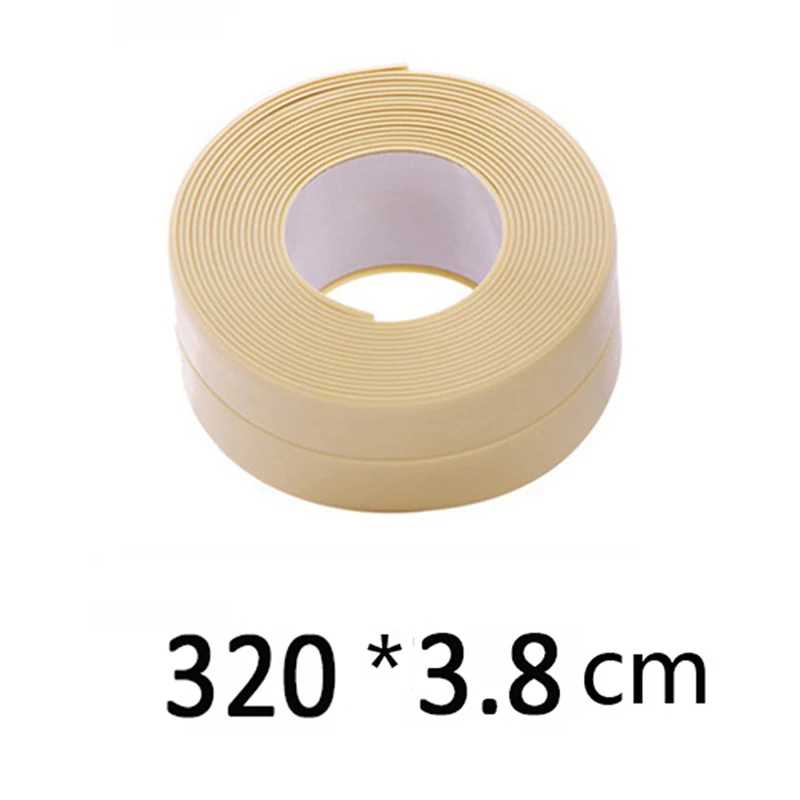 320x2,2 см/320x3,8 см уплотнительная лента ПВХ водонепроницаемая плесени устойчивая раковина кухня ванна стена соединение стикер для трещин угловая полоса - Цвет: LBM