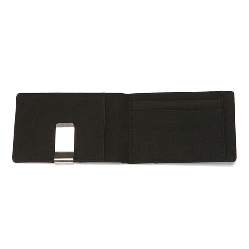 Мужской кошелек-Карточница, 1 шт., технология анти-RFID, зажим для долларов США из нержавеющей стали, мужской кошелек с перекрестным узором, PU, набор для Т-карт
