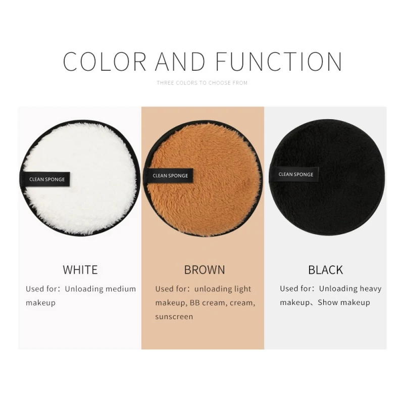 Double-side Cosmetic Puff Washable Smooth Foundation Makeup Remover Puff Sponge Powder Puff Makeup Tool