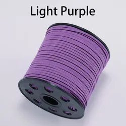 Luxurious Flat Faux Suede Braided Cord for Crafting and Jewelry Making (Light Purple)