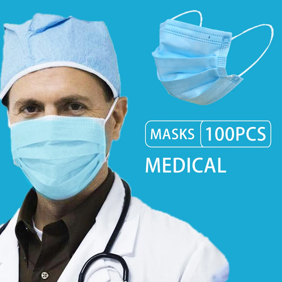 

100 pcs/set Anti-dust Safe Breathable Mouth Mask Respirator Nail Disposable Ear loop Face Anti-fog saliva Protective masks