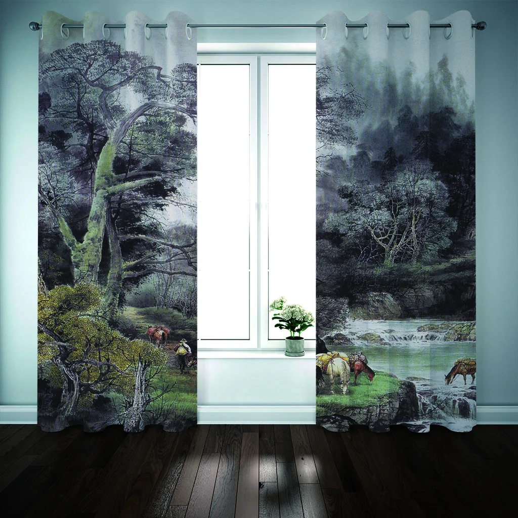 

2020 пользовательские оконные занавески, ностальгические декоративные занавески для гостиной и детской шторы