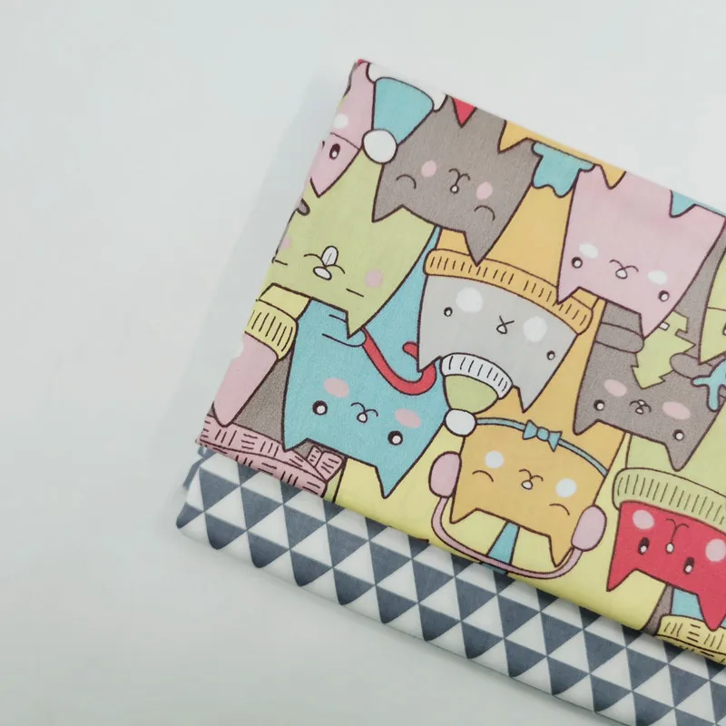 Новое поступление, Высококачественная хлопковая саржевая ткань с принтом, чистый хлопок, ткань "сделай сам" для шитья, стежка, хлопковый материал для лоскутных изделий