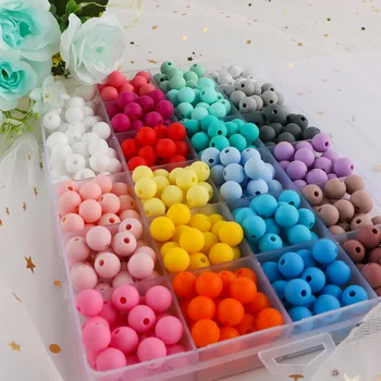 Kovict 300/500/1000 Pcs Silicone Beads 9mm Round Food Grade Teething Beads DIY Pacifier Necklace Accessories Baby Products 2