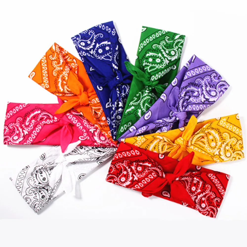 Cotton Bandanas Double Sided Head Wrap Scarf H5
