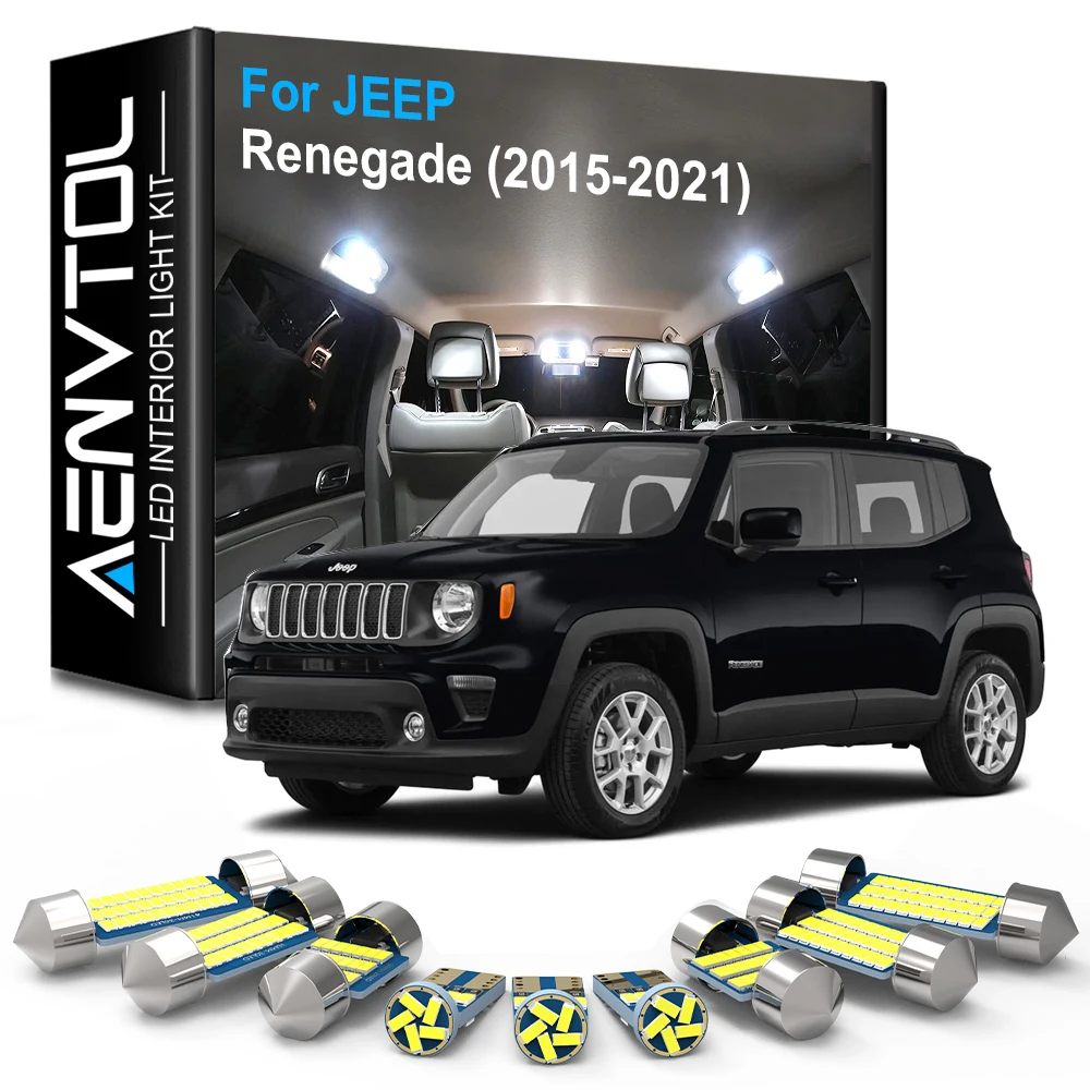 Светодиодное Внутреннее освещение AENVTOL Canbus для Jeep Renegade 200 800 1000 2015 2016 2017 2018 2019 2020 2021
