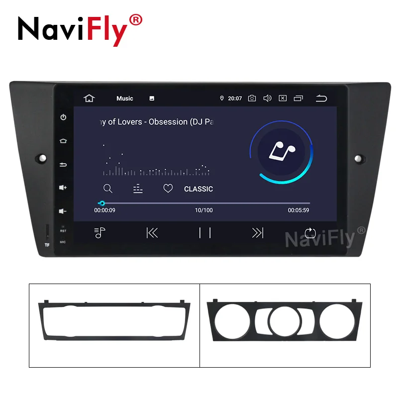 Clearance NaviFly IPS Screen DSP Android 9.0  Car Multimedia Player for BMW 3 Series E90 E91 E92 E93 Stereo Autoradio HD GPS Navigation BT 3