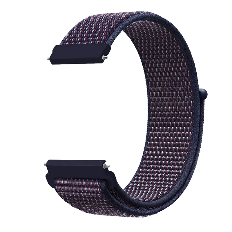 43 цвета 20 мм/22 мм нейлоновый переплет ремешок на запястье для samsung gear S3 Смарт-часы ремешок аксессуар для samsung Galaxy Watch Active - Цвет ремешка: Indigo