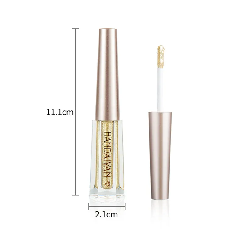 12 цветов Мерцающие Металлические жидкие тени для век Профессиональные алмазные