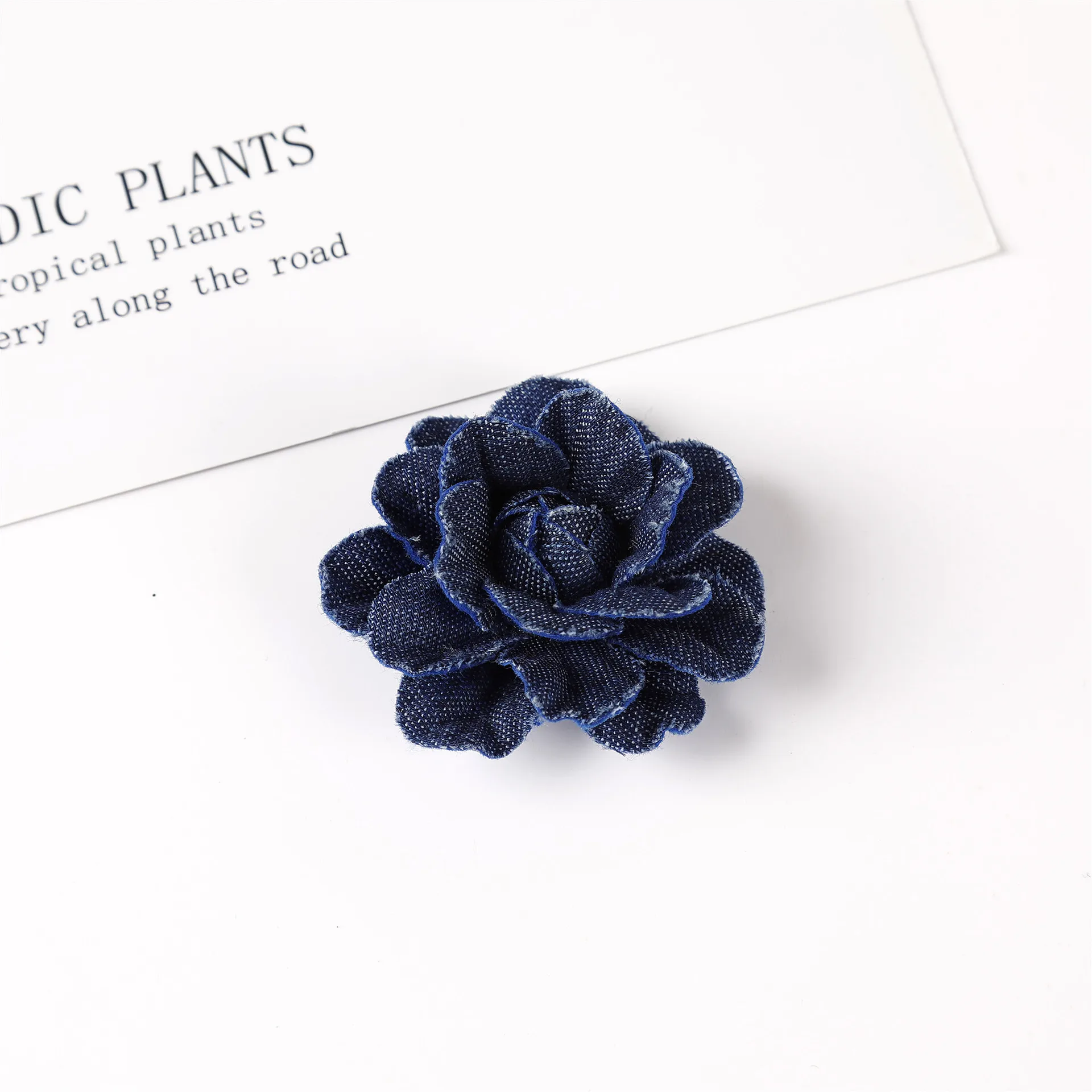 30 шт., аксессуары для волос ручной работы, francy rose flower-джинсовый тканевый цветок для волос-кружевные джинсы, цветы, украшение для одежды, цветок