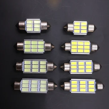 

10pcs 31mm 36mm 39mm 41mm C5W C10W 5630 5730 9SMD LED Festoon Light CANBUS NO ERROR Auto Interior Dome lamp Reading Bulb White