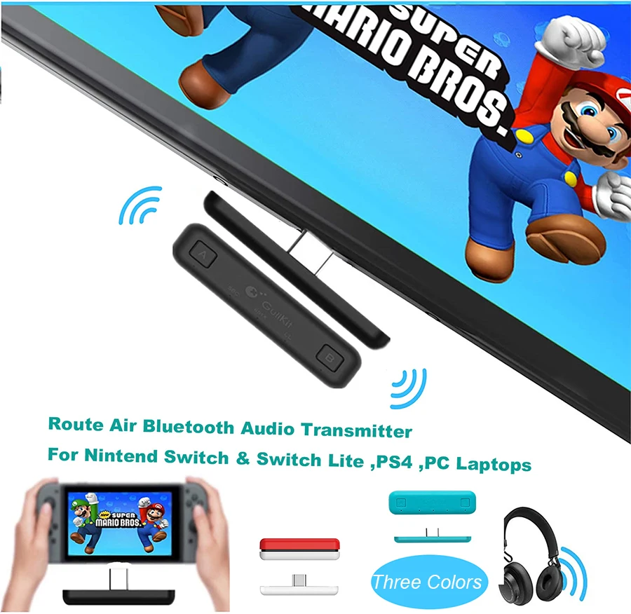 Беспроводной Bluetooth передатчик с низкой задержкой для Nintendo Switch & Lite PS4 PC|USB-адаптеры|