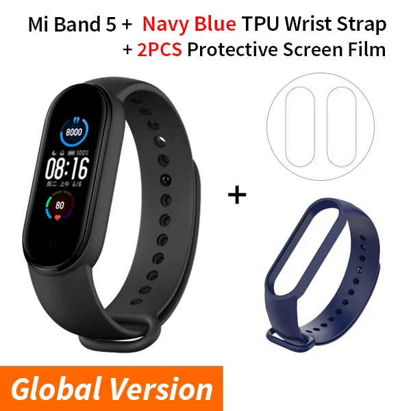 Xiaomi Mi Band 5 Smart Bracelet 4 Color AMOLED Screen Miband 5 Smartband Fitness Traker Bluetooth Sport Waterproof Smart Band 