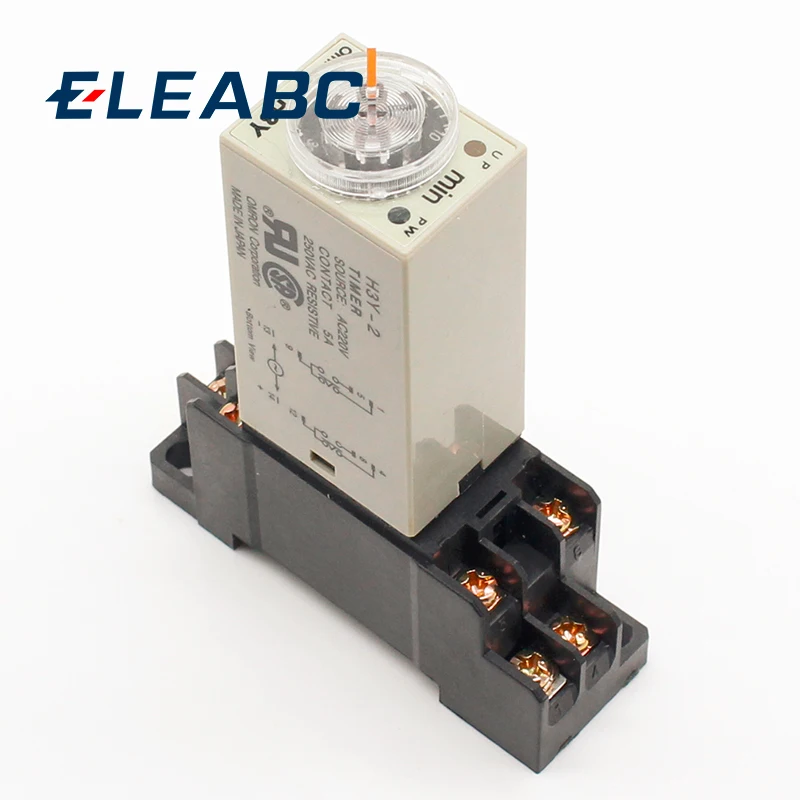 AC 110V H3Y-2 Delay Timer Time Relay 0-60M Minute /& Base Socket Smart Home USA