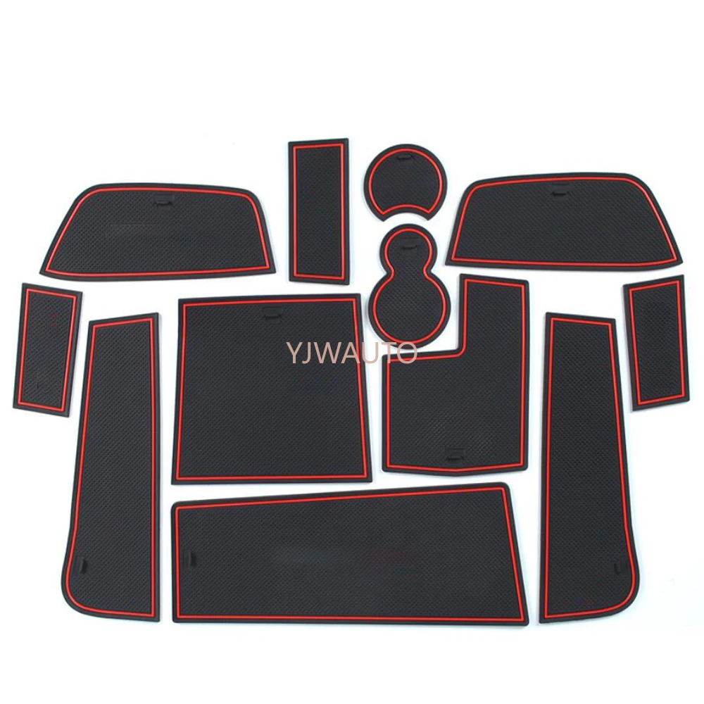 Door Slot Mat for VW JETTA VS5 Gate Groove Cushion Car Door Rubber Cup Holder Mats Anti-slip Carpets Position