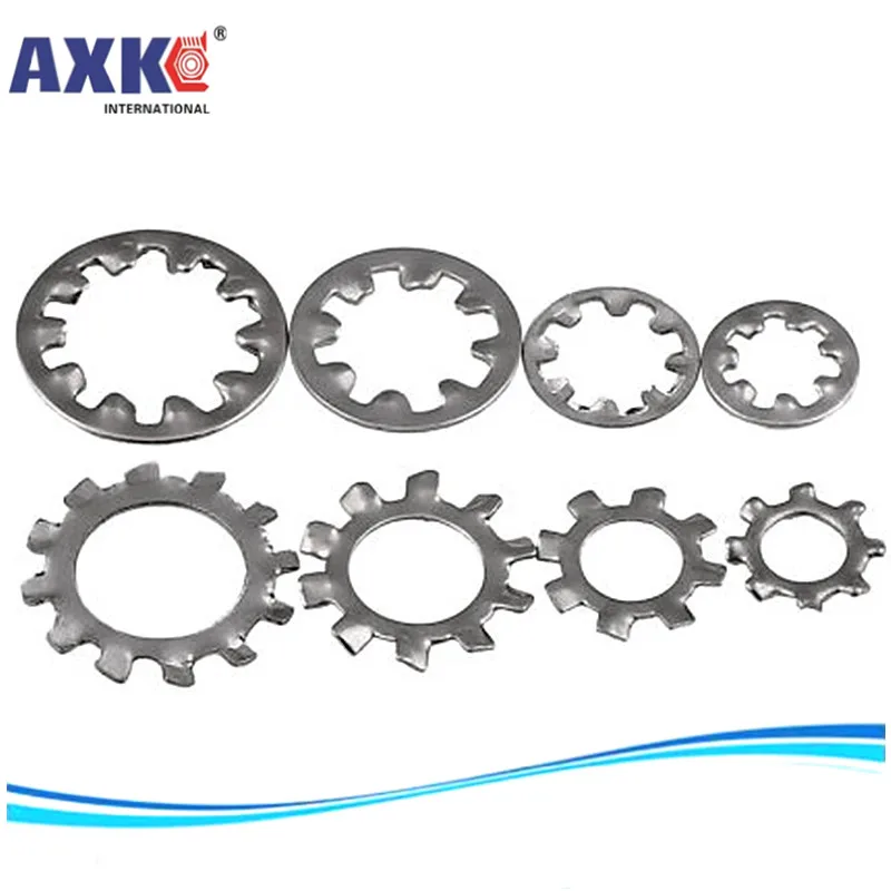 AXK 50 шт. GB/t86 1/86 2 M3 M4 M5 M6 M8 M10 304 шайбы из нержавеющей стали Внешний зубчатый