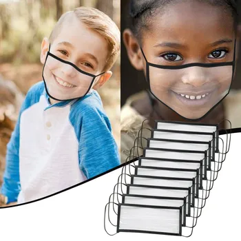 

10pcs Children Face Mask Clear Window Visible Expression For The Deaf And Hard Of Hearing Mouth Mask Mouth Muffle Masques