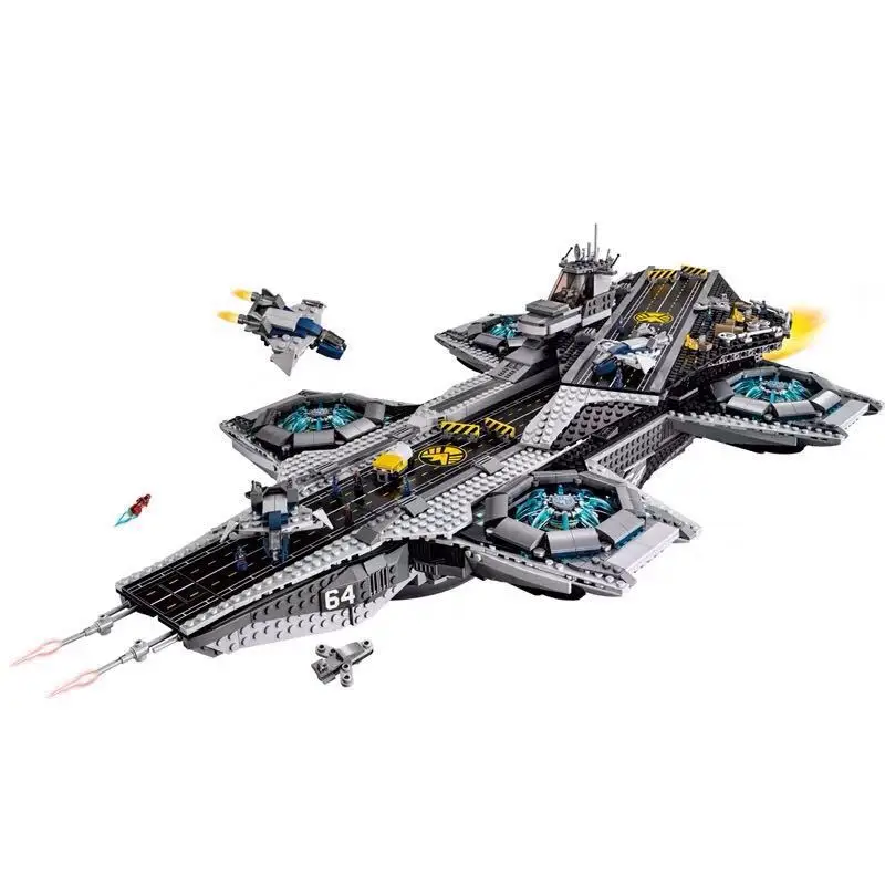 

Super Heroes 76042 Legoings Marveled Avengers Aircraft Carrier Helicarrier Building Blocks Model Technic Bricks Model Toy Gifts