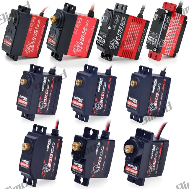 Servo RC 1/10 High Speed Metal Gears Mini Servomotor 9g 15kg 20kg 25kg 30kg Servo  for rc 1/8  1/12 1/10 RC Car 3